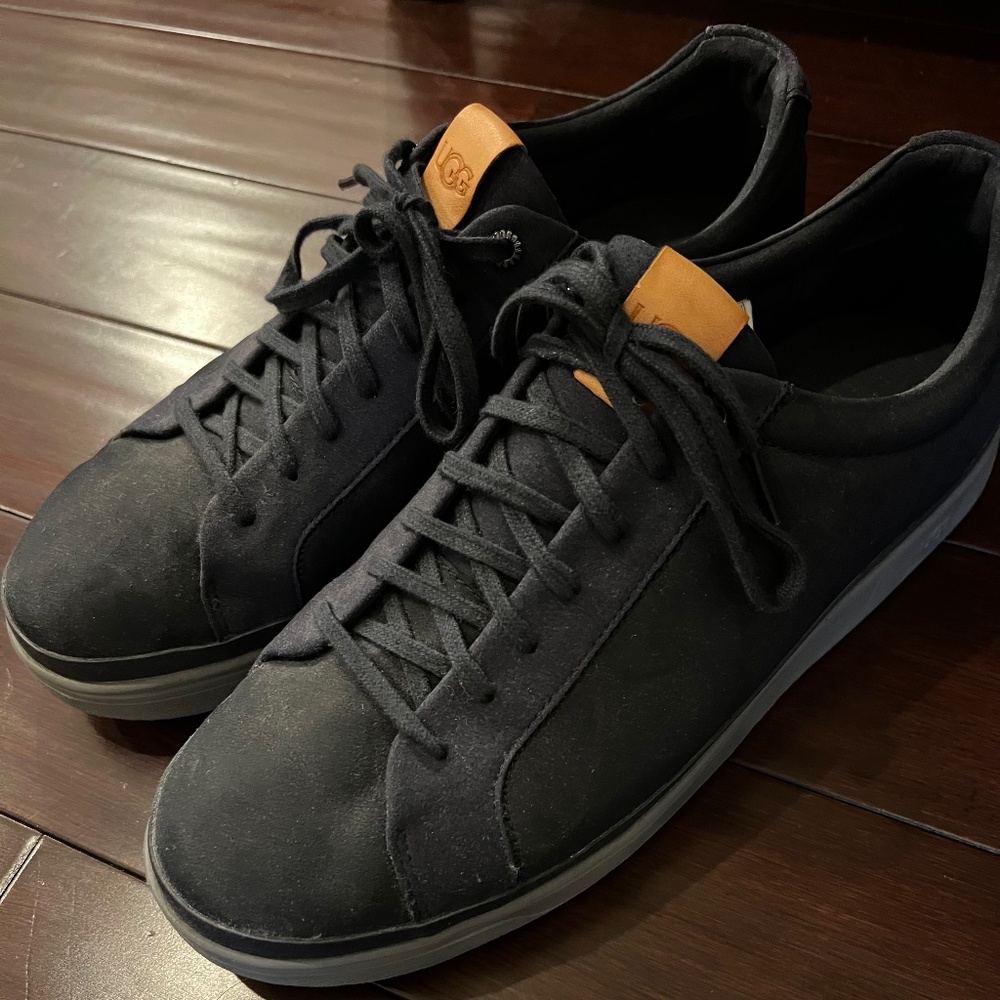 Ugg mens navy smooth canvas upper sneaker New size 10